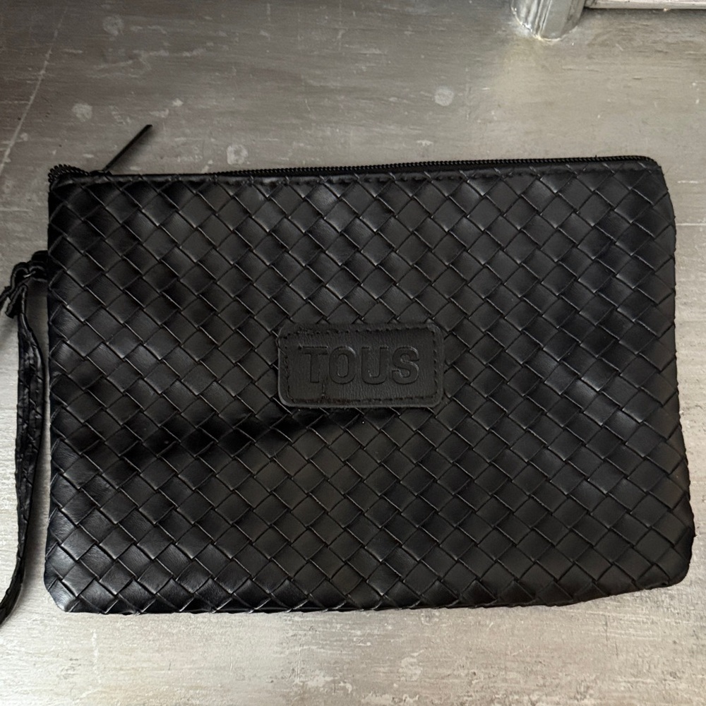 Tous Black Woven Men's Toiletry Bag